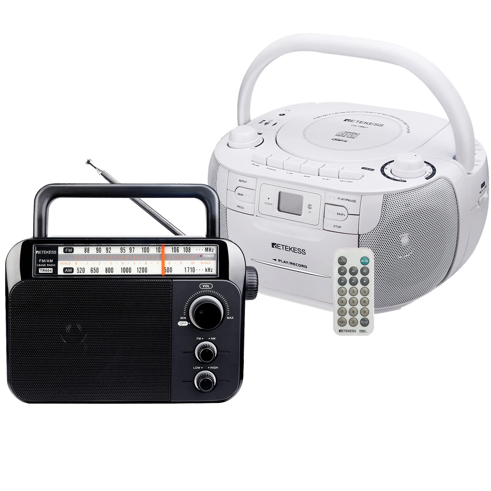 Amazon.com: Retekess TR621 CD and Cassette Player Combo, AM FM
